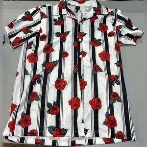 (3 for $15) Shein Hawaiian Rose ButtonDown (Men’s Large)